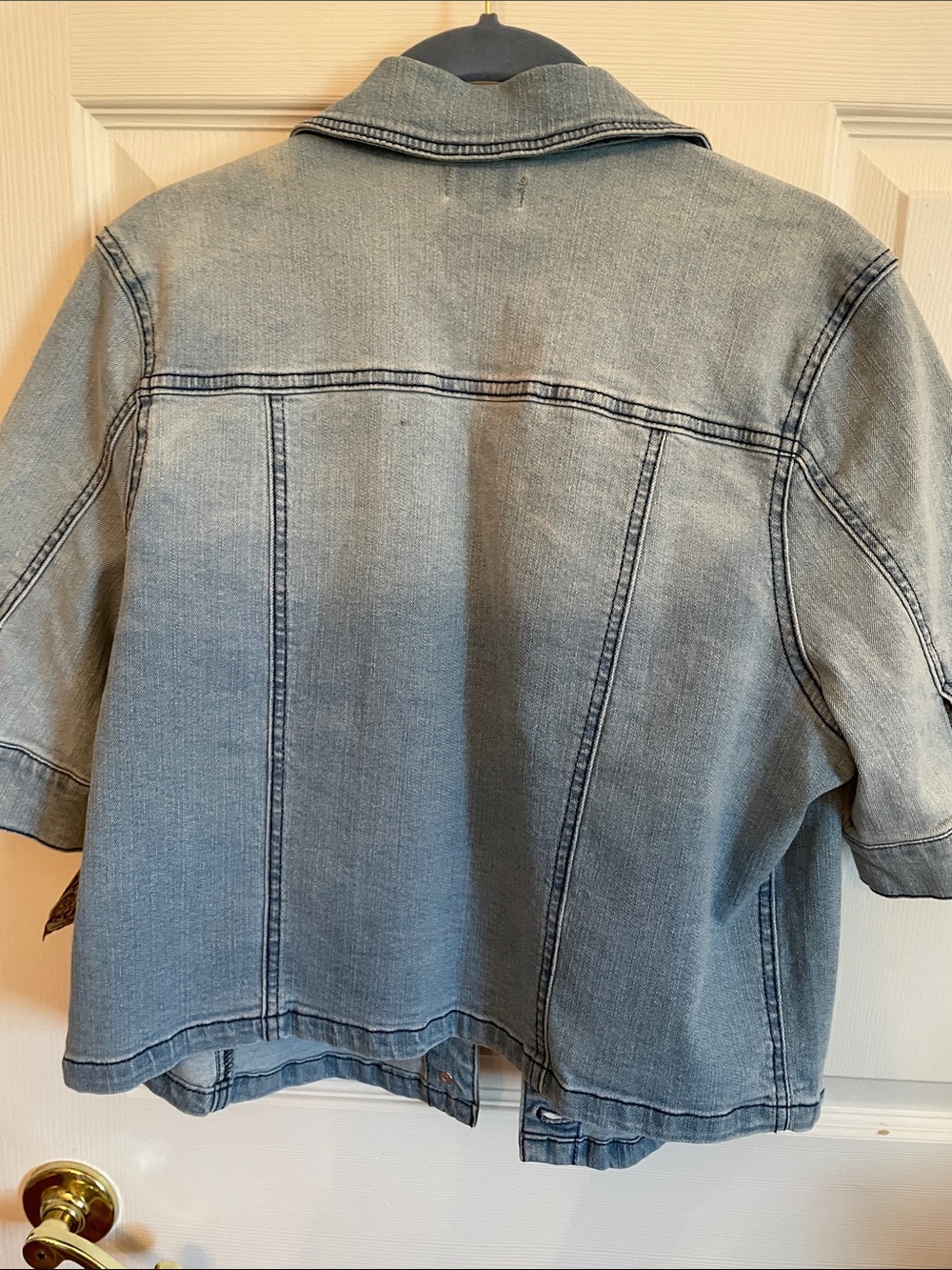One World Light Wash Denim Button-Up Jacket - Picture 8 of 8